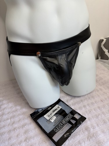 Men faux leather - faux, jockstrap