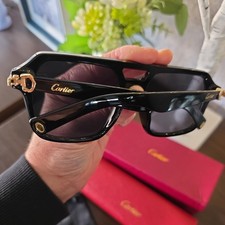 Black Cartier Sunglasses With