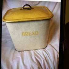 Genuine Vintage TALA enamel Lidded BREAD BIN 