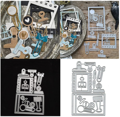 Vintage paper clip film - paper, frame