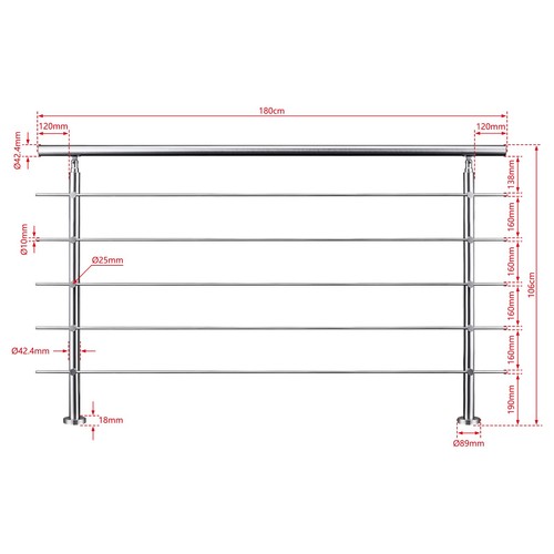 Stainless steel handrails