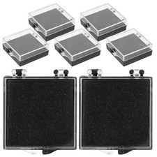 6 Pcs Clear Display Case Badge Box Travel Pin Organizer Brooch Storage