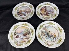 4 X Vintage Aynsley Christmas Decorative Plates, 1983, 1984, 1986 + 1986