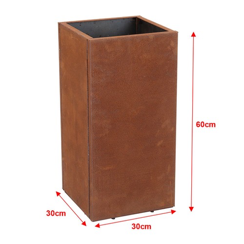 Corten steel rectangle - steel, cube