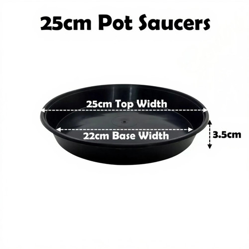 25cm plant pot saucers round - 25cm,