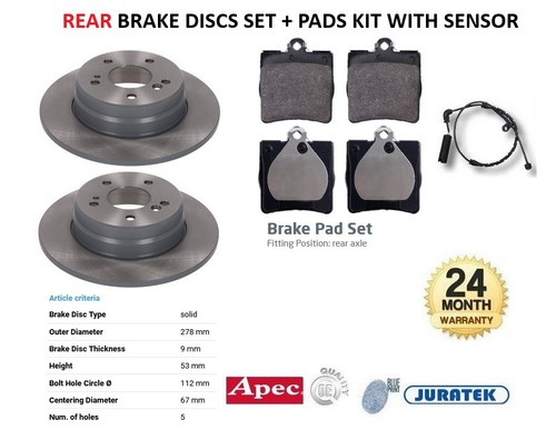 Rear axle discs and pads - discs,