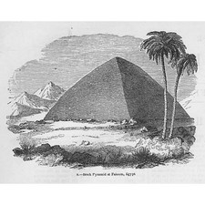 ARLES France The Egyptian Obelisk - Antique Print 1851