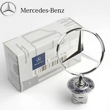 Mercedes Benz Bonnet Raised Star Emblem Badge Chrome C E S CLK Class 44mm Emblem