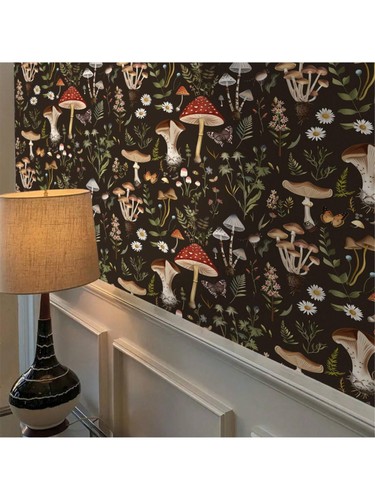 Mushroom floral peel stick - peel, &