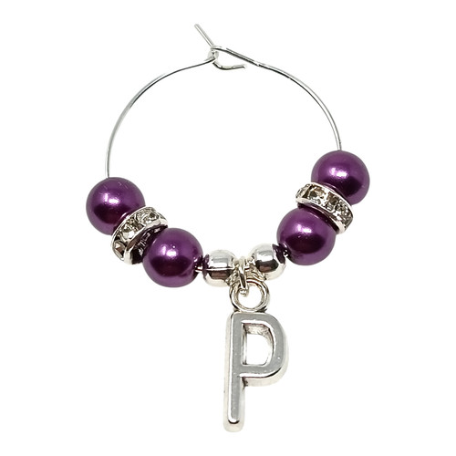 Plum pearl personalised - personalised, letter