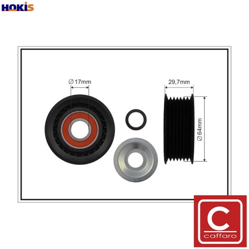 Deflectionguide pulley vribbed - pulley,