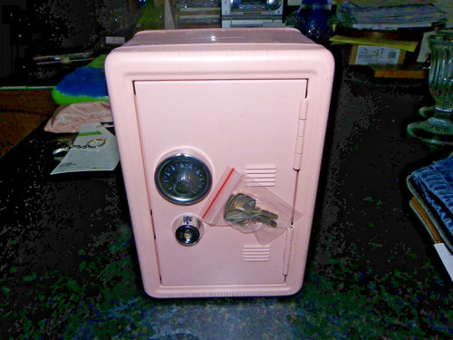 Mini metal coin - bank, locker