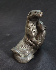 Bronze  effect Pair of Otters Decorative Ornament
