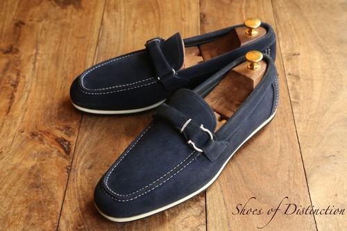 Salvatore ferragamo blue suede - salvatore,