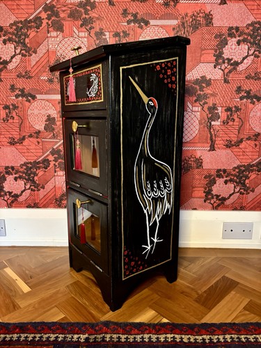 Upcycled vintage wood cabinet - upcycled,