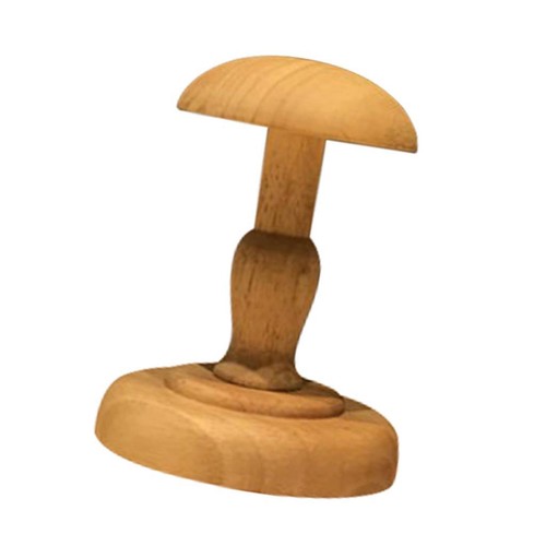 Wooden hat rack cap wig - wooden,