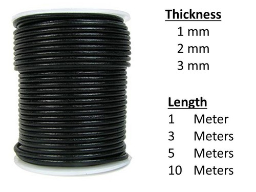 Real leather round - leather,