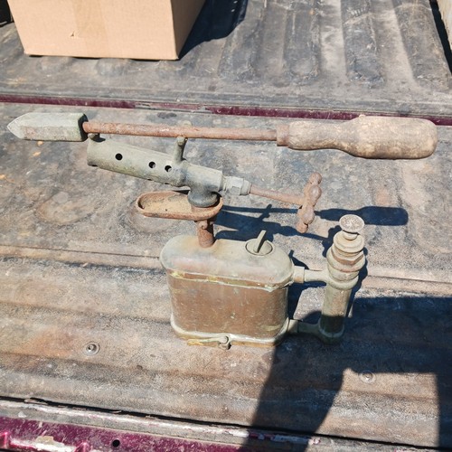 Antique brass miners blow - brass,