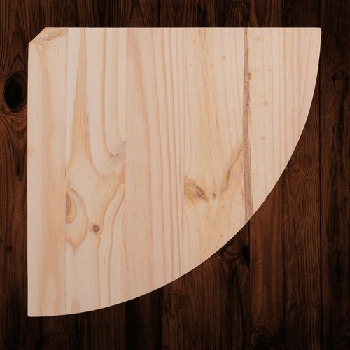 Natural wooden corner shelf - corner, /