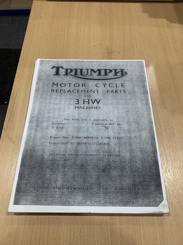 Triumph 3hw replacement parts - triumph,
