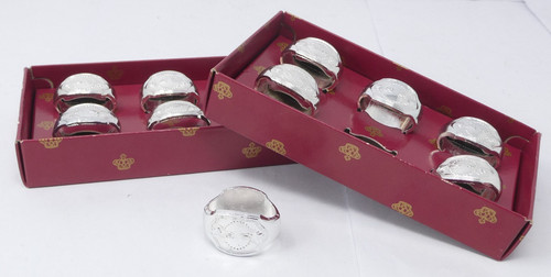 Boxed silver tone metal - 12,
