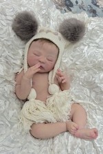 Prototype PIXIE Asleep Full Bodied Silicone Baby Wet/drink Armature Reborn Doll