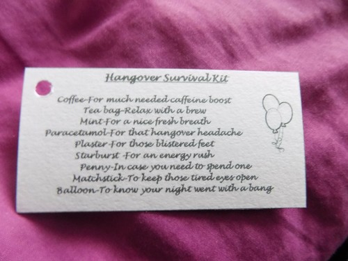Hangover survival kit - x,