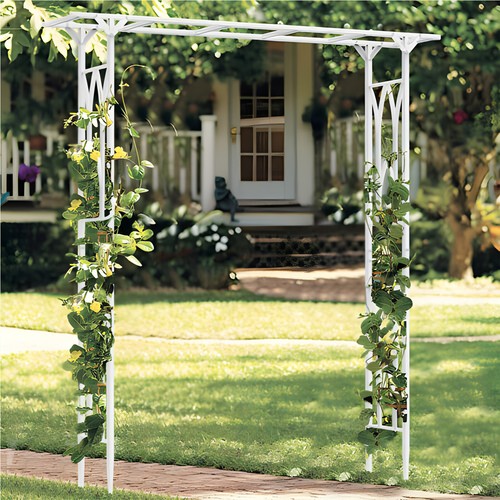 Metal garden gate wedding - gate, rose