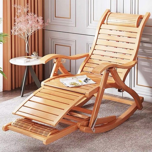 Large bamboo rocking chair - bamboo,