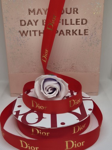 Red gold ribbon - ribbon, dior