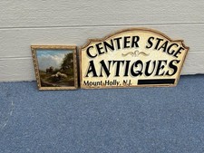 ART 01: Antique Lanscape Oil on Board  Sheep