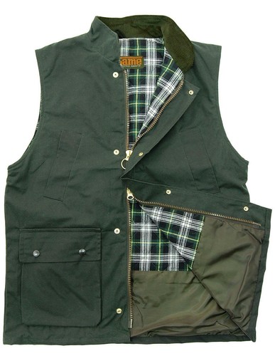 Game mens wax gilet tartan - game,