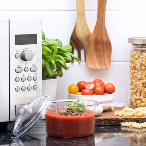Small clear microwave saucepan - clear,
