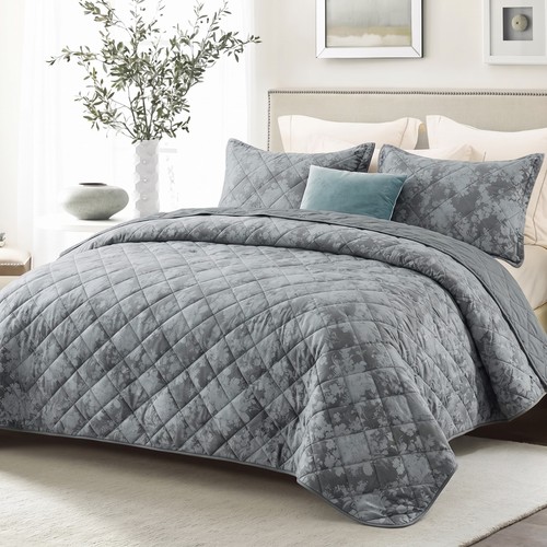 Velvet bedspread reversible - velvet,