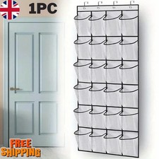 24 Over The Door Shoe Organizer Rack Hanging Storage Holder Hanger Bag Closet