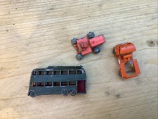 3  Vintage Lesney Matchbox Toys Trolleybus Tractor. Cement Mixer 