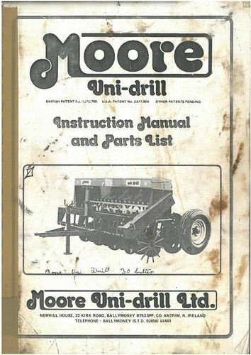 Moore uni drill seed - moore, uni-drill