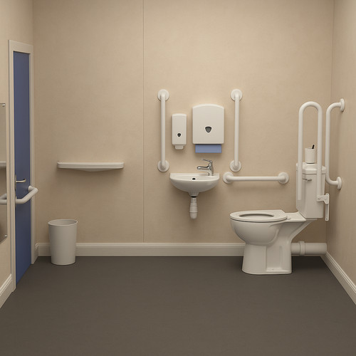 Disabled bathroom suite lever - disabled,