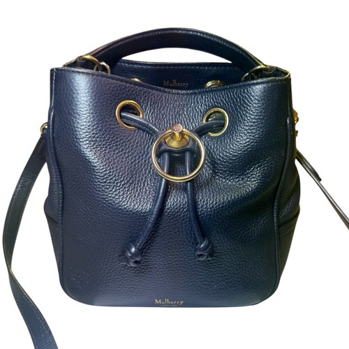 Mulberry navy blue pebbled - navy,