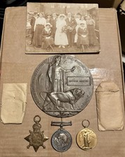 WW1 1915 Medals Death Plaque