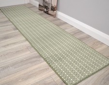 Green Herringbone Hall Runner