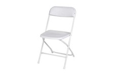 White folding chairs - folding, concert