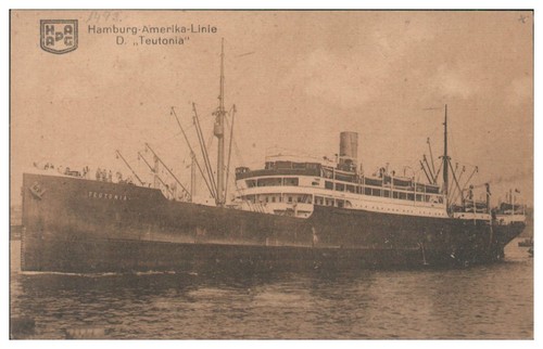 Xx2279 steamer teutonia - xx2279/steamer, hapag