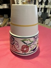 Vintage Poole Pottery Handpainted Lamp Base With Floral Design