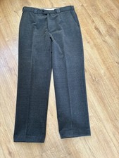 Meyer Trousers Zrelana Becker Fabric Coudoroy Grey Wool Mix Size 36 Waist 32 Leg