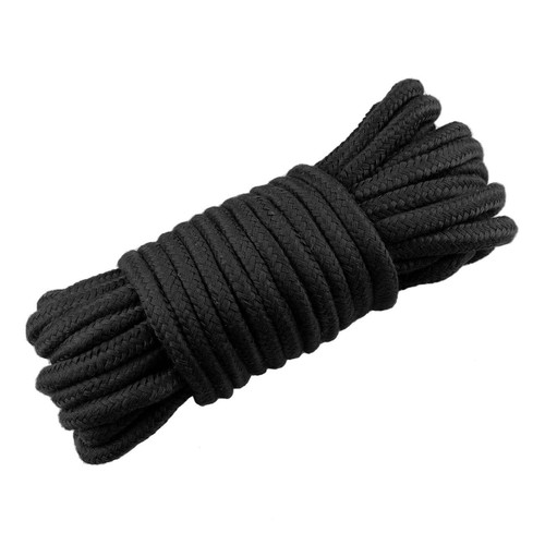 Black cotton hemp bondage - black,