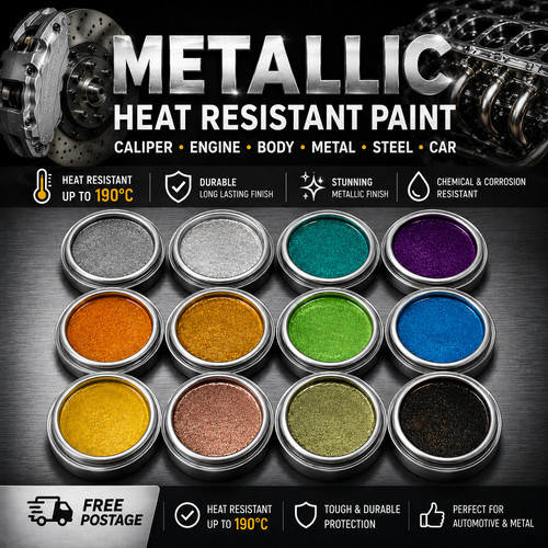 Metallic heat resistant paint - metallic,