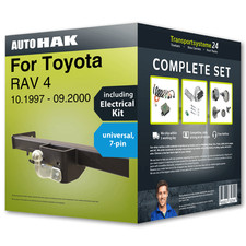Towbar fixed for TOYOTA RAV 4 10.1997-09.2000 + 7pin universal electrical-kit FP