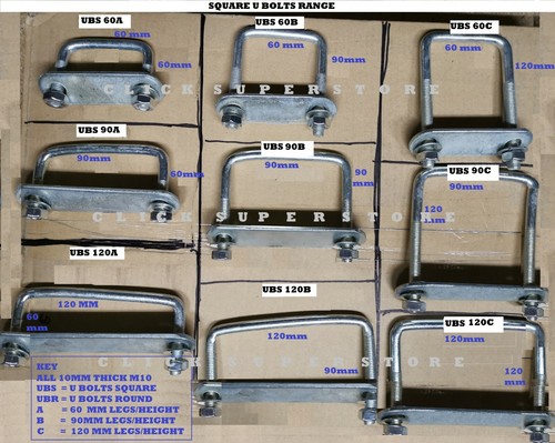 Roof box square bolts steel - bolts,