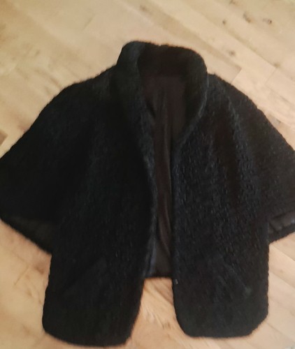 Vintage black curly - black, persian